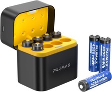 PUJIMAX 4255mWh Rechargeable aa Batteries Lithium with USB C Fast Charger 1.5V