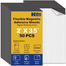 Business Card Magnets 2x3.5 inch,50 Pack, Peel Stick Self Adhesive (2X 3.5 inch)