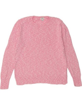 J. CREW Damen Oversize Rundhals Pullover Pulli UK 10 Small Pink Flecked LY07