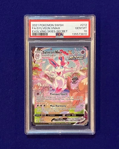 PSA 10 Sylveon VMAX #212 Evolving Skies 2021 Pokemon GEM MINT