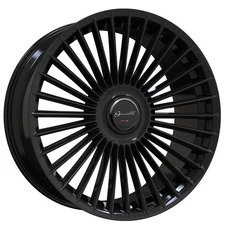 24x10"Gianelle Wheels Cabo Gloss Black Floating Cap Rims (A01)