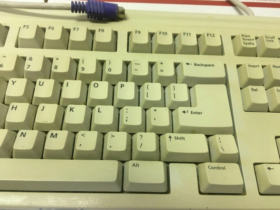 Packard Bell Keyboard Model 5130 Vintage Mechanical 90's PS/2 Connector - Image 3 of 4