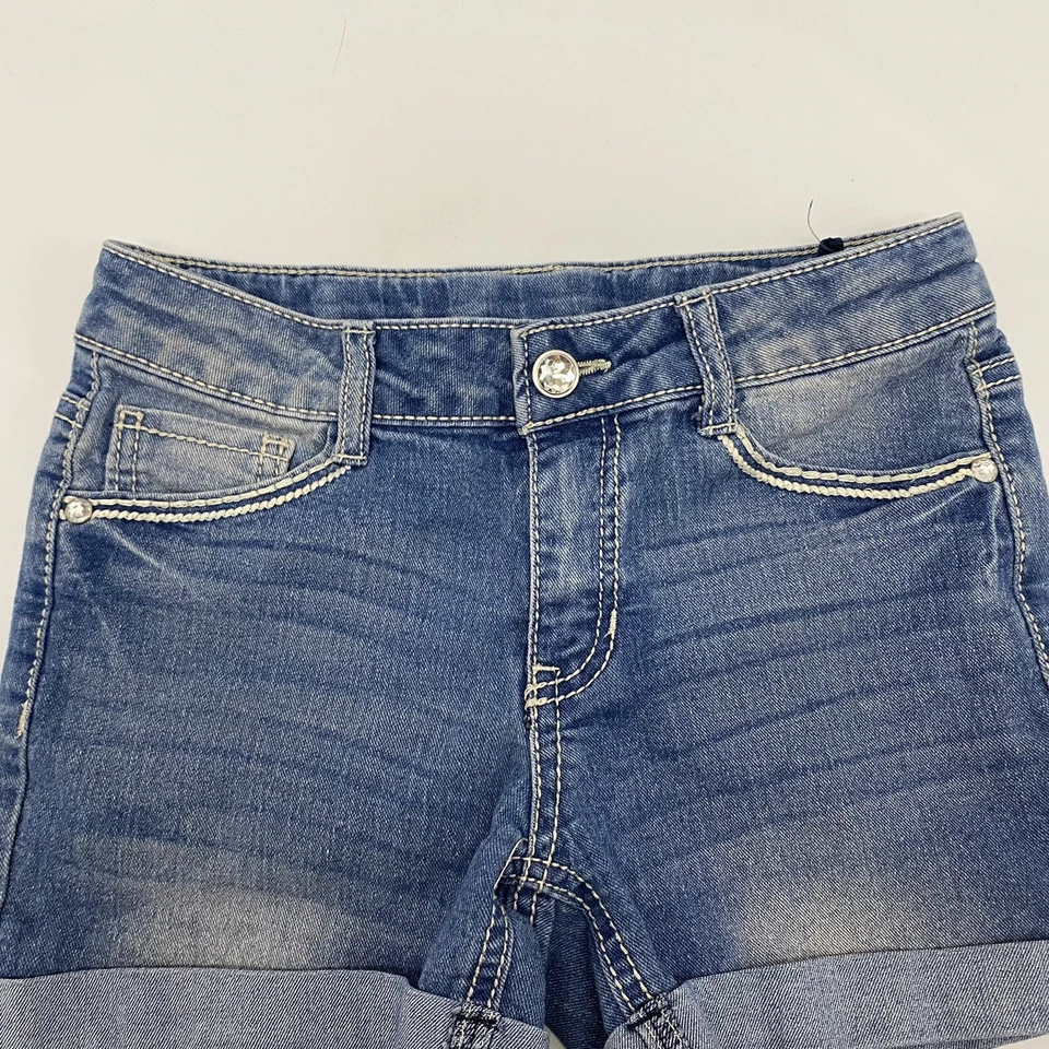 Faded Glory Girls Jeans Shots Blue Size 10 - Image 2 of 4