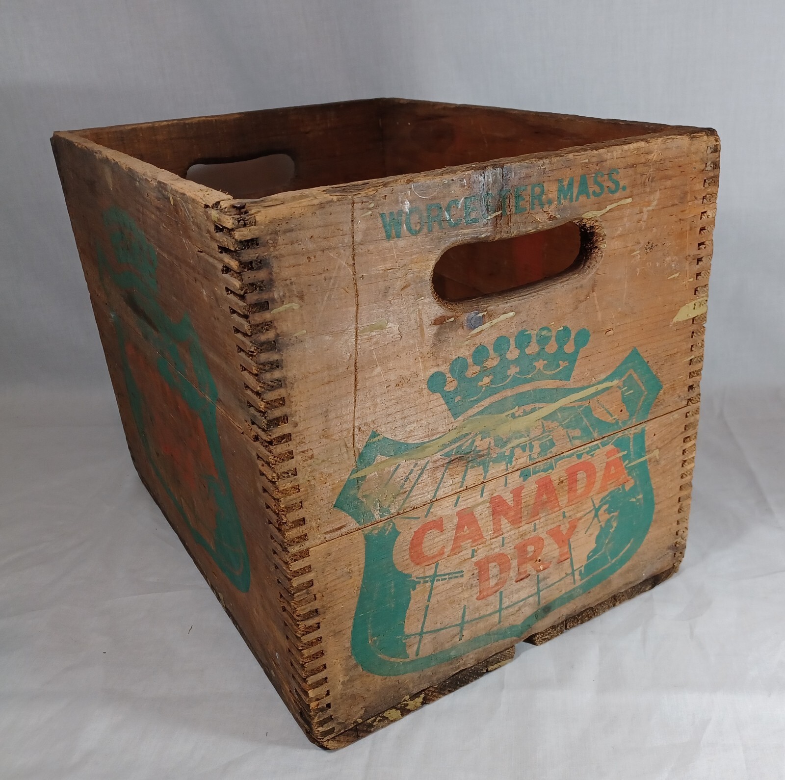 Old Vintage Canada Dry Wooden Crate Box, 16" X 12" X 11.5" eBay