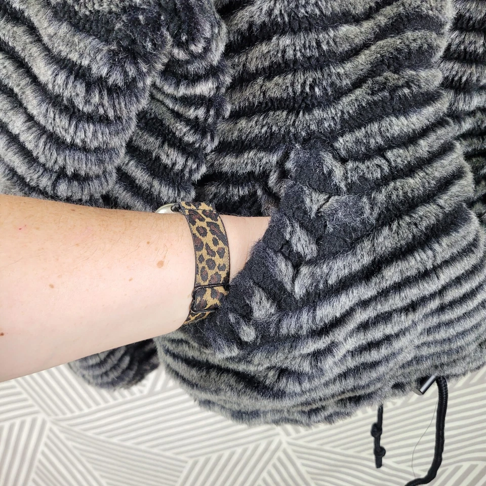 Abrigo de Invierno Cálido De Colección Años 80 Y2K Piel Sintética Mediano Grande Manga Dolman Club *DEFECTUOSO Foto 4 de 4