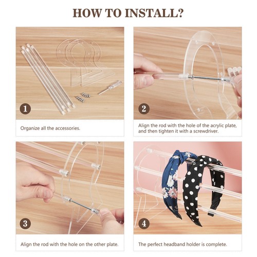 Headdress Tabletop Women Acrylic Headband Organizer - Bild 12 von 12