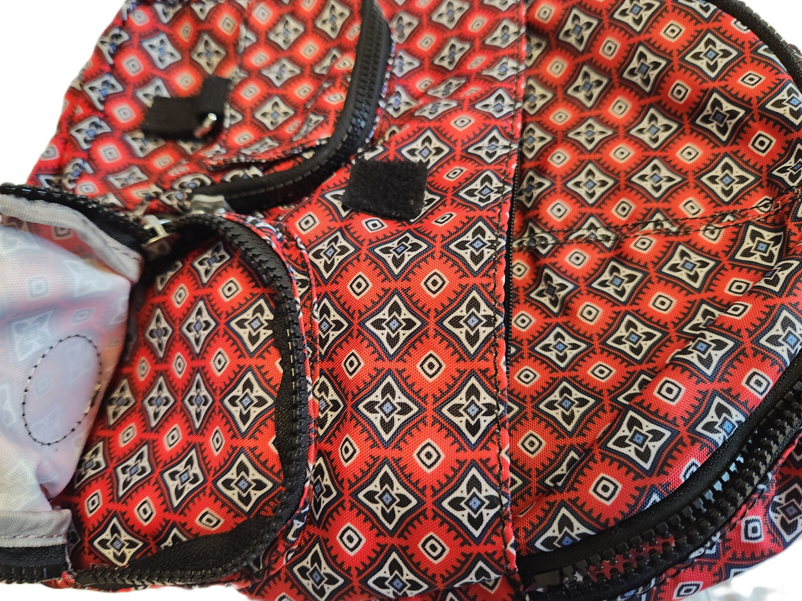 Kipling Lovebug Small Backpack Red Black Geometri… - image 10