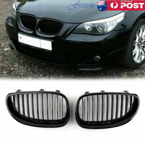 Gloss Black Front Grille Front Kidney Grill For BMW E60 E61 5Series 2003-2010 - Picture 1 of 4