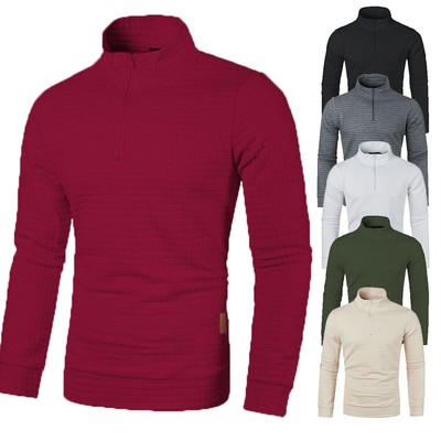 Winter-Top Warmer Pullover Halbe Herrenjacke Langer Rei?verschluss Sport-/ ?