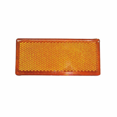 Reflex Reflector Rectangle Shape Amber for Truck, Agriculture, Tiller, Combine