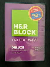 H&R Block Deluxe Homeowners / Investors Tax Software CD (2015 tax year)
