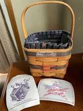 Longaberger 1993 Inaugural Basket w/Protector and Liner Americana Patriotic 