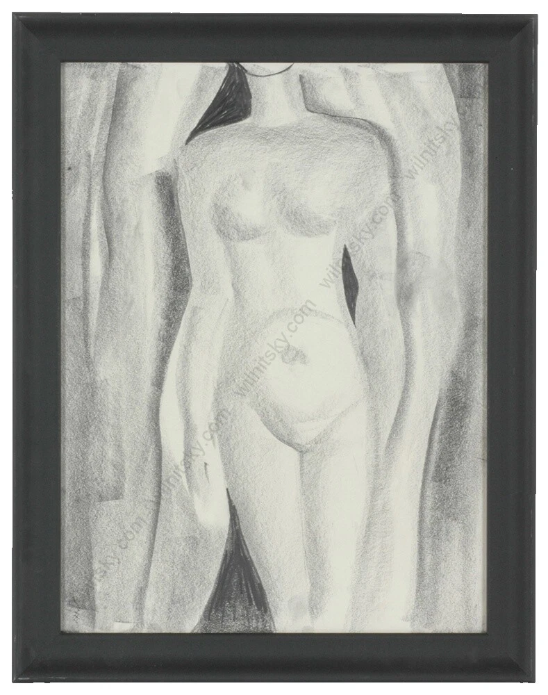 Art Deco desnudos dibujos de arte del carbón de leña