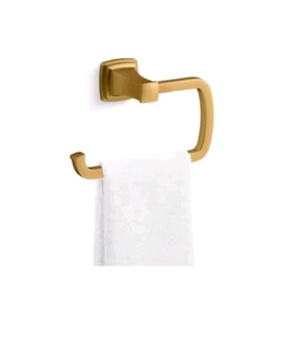 KOHLER 27412-2MB Riff Towel Ring Vibrant Brushed Moderne Brass OPEN BOX