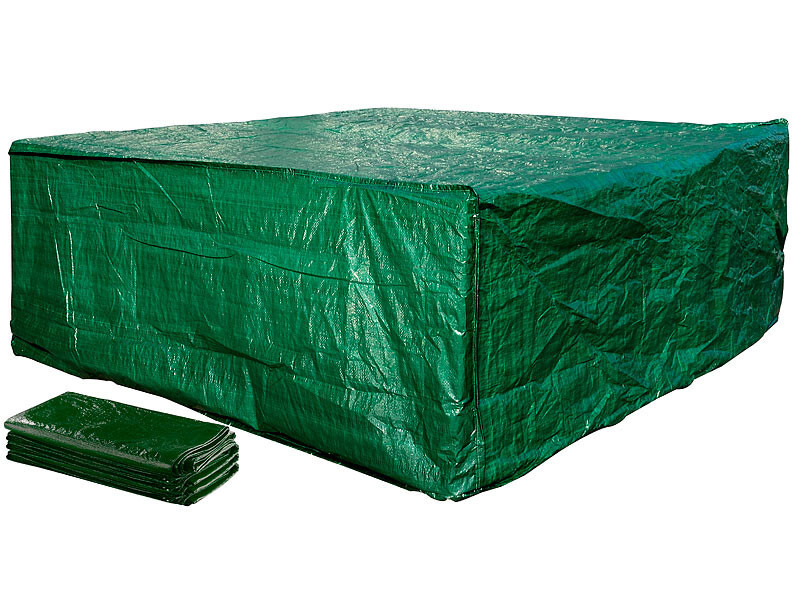 Bâche pour ensemble de mobilier de jardin étanche et anti-UV avec cordon de serrage renforcé