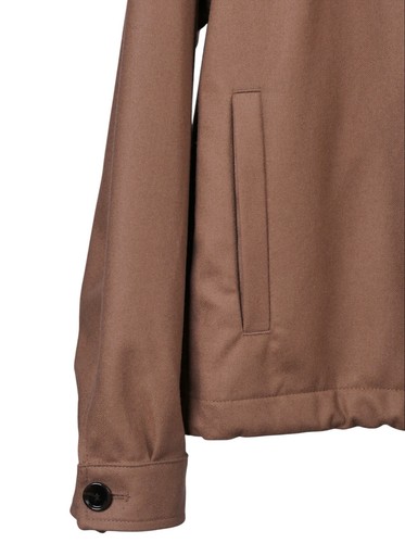 RECIENTE Chaqueta Abrigo Hugo Boss Franela Camel Ligera Lana Calce Ajustado 40 R - Imagen 6 de 13