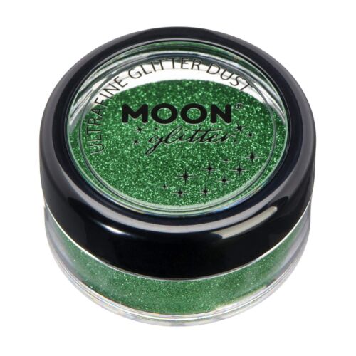 Smiffys Moon Glitter Classic Ultrafine Glitter Dust, Green - Photo 1/4