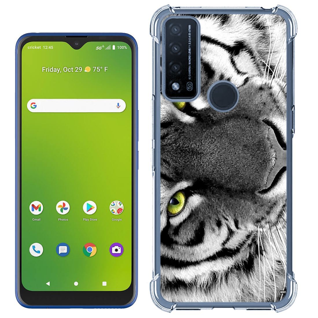 For at&t Fusion/Radiant Max 5G clear ShockProof TPU Case(White