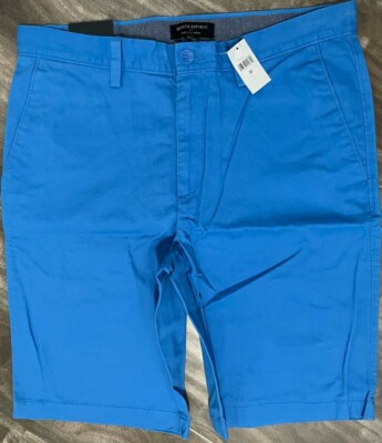 Banana Republic Mens Emerson Straight Fit Chino Shorts Blizzard Blue