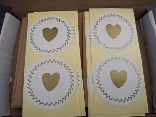 30x kleine Papiertüten, Samentüten, Geschenktüten mit Herz-Sticker - Picture 3 of 3