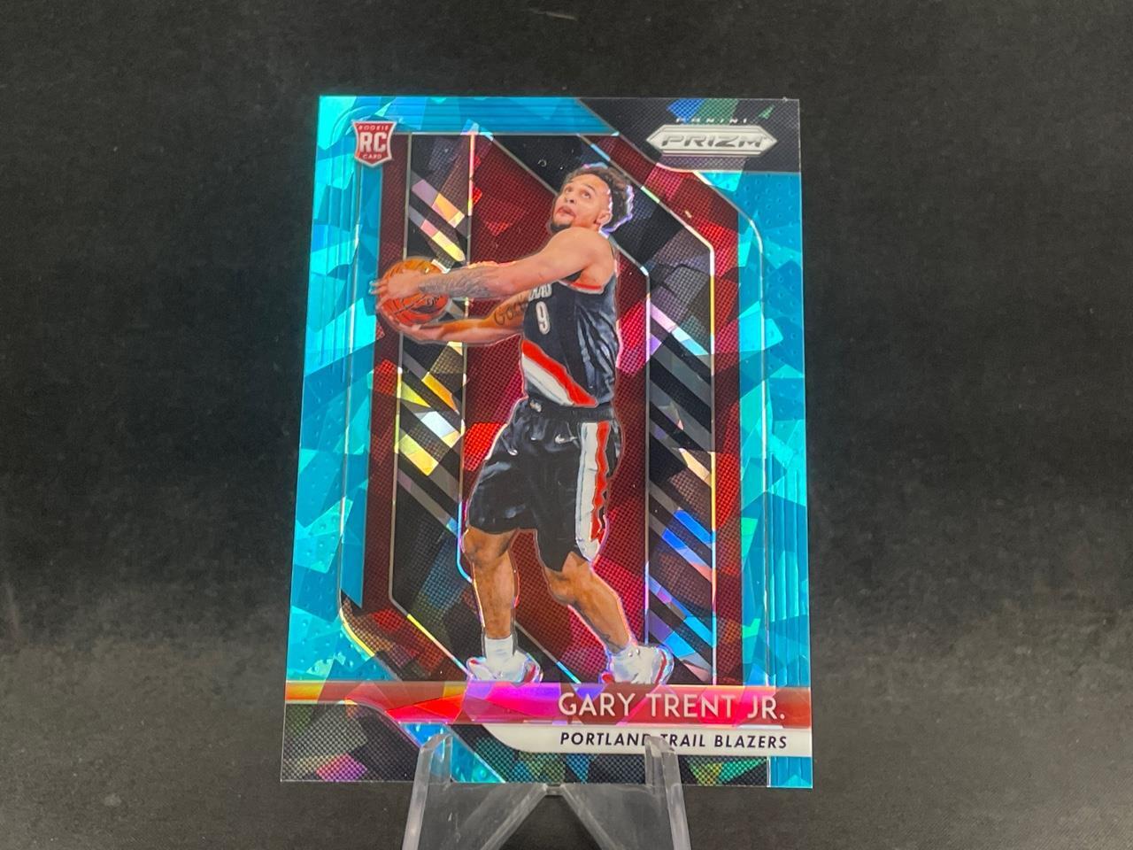 2018-19 PANINI PRIZM GARY TRENT JR #71 ROOKIE BLUE ICE PRIZMS 20/99 RAPTORS RC