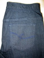 Chico's Pull On Skinny Stretch Womens Dark Blue Denim Jeans Size 0.5 x 30 Mint