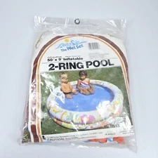 The Wet Set 2 Ring Inflatable Swimming Pool 50x9 Jungle Print NEW Safari
