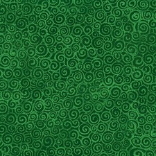 Laurel Burch Basics SWIRL DARK GREEN Tone-on-Tone Cotton Fabric By FQ - 1/4 YD