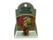 Vintage Wallace Berrie & Co 1975 Keepsake Ceramic Miniatures￼ Squirrel ￼figures