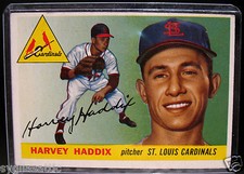 1955 Topps HARVEY HADDIX #43 Baseball Card-VG/EX Condition-ST. LOUIS CARDINALS