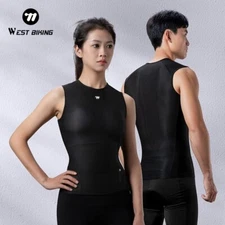 WEST BIKING Men Cycling Base Layer Vest Summer Ride Sleeveless Top Jersey Sport
