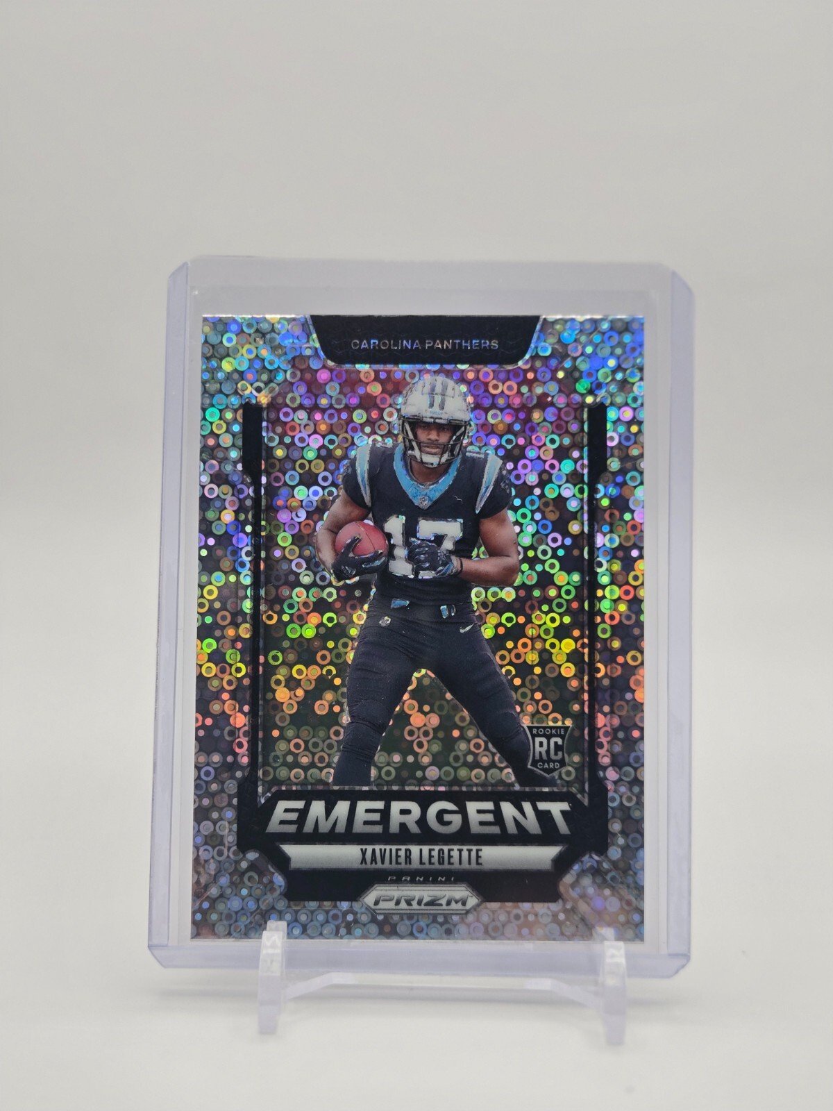 Xavier Legette 2024 Panini Prizm No Huddle Disco Emergent #15, Panthers