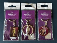 Set of 3 UEFA EURO 2012 keyring keychain mascot Official Licensed Product