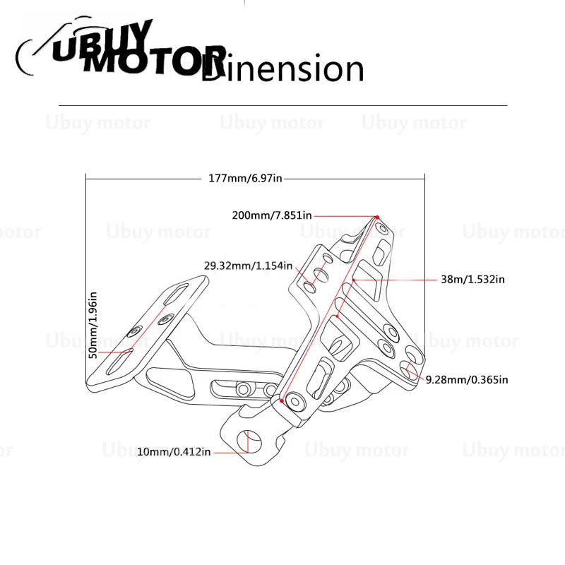 Fender Eliminator License Plate Holder Tail Tidy For YAMAHA Vmax1200 V-max1700 Foto 2 de 4