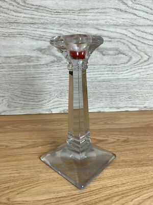 Heisey #212 Aristokrat Glas Kerzenständer quadratische Oberseite und Sockel 7'' hoch