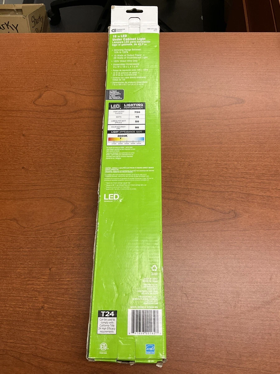 Commercial electric 18 in led under cabinet light deals