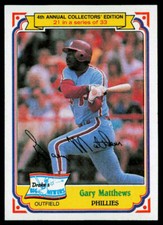 1984 Topps Drake's Big Hitters #21 Gary Matthews NM or Better