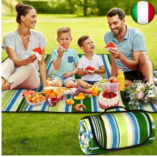 Telo Picnic Impermeabile, 200x200 cm Coperta Picnic Impermeabile Lavabile