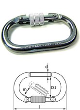 Kletterhaken Bergsteigerhaken Sicherheitskarabiner Karabiner EN362 (935040)