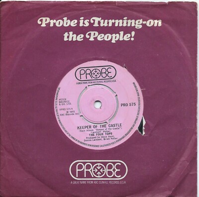 Four Tops:Keeper of the castle/Jubilee with soul:UK Probe:1972