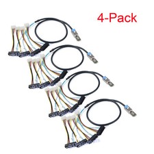 4X SSFF-8088 Internal Mini SAS HD to 4X 8482 29pin SFF-8482 W/ IDE Power Cable