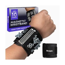 Magpie Magnetic Wristband - 10 Extremely Powerful Magnets for Holding Screws,...