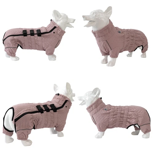Dog Winter Coat 4 Legs Covered Windproof Waterproof Reflective Warm Dog Clothing - Picture 52 of 65
