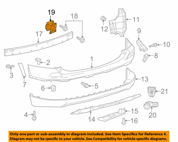 Genuine OEM Toyota 52016-0R020 Driver Side Rear Bumper Reinforcement Bracket For RAV4 (2013-2018) – Left, Rear