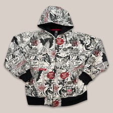 Ecko Unlimited Comic Strip Graphic Art Hoodie Progress White/Black Men  s Small