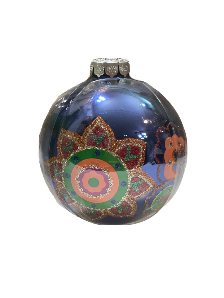 Vera Bradley Paisley Veneciano Árbol de Navidad Adorno Azul Naranja Fechado 2013 Foto 4 de 4