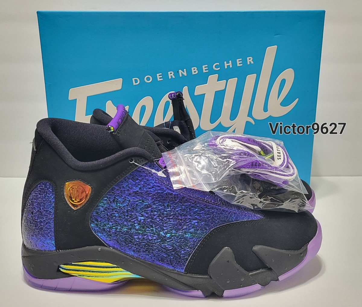 Nike Air Jordan 14 Retro DB Doernbecher 2019 Court Purple Nike Air Jordan 14 Retro DB Doernbecher 2019 Court Purple