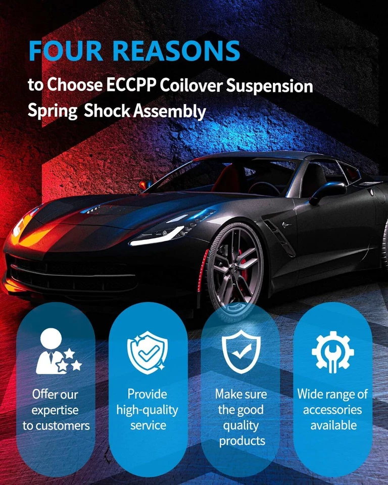 Kit de suspensión Coilovers para Toyota Supra 1986-1992 ajustable Amortiguadores de altura puntales Foto 4 de 4