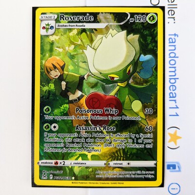 Roserade Rarity Roserade ULTRA RARE Trainers Gallery TG02/TG30 SWSH Lost Origin Pokemon ...