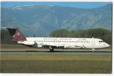 Postcard Airline BRITISH WORLD AIRLINES BAe One-Eleven 531FS G-OBWE CC8.